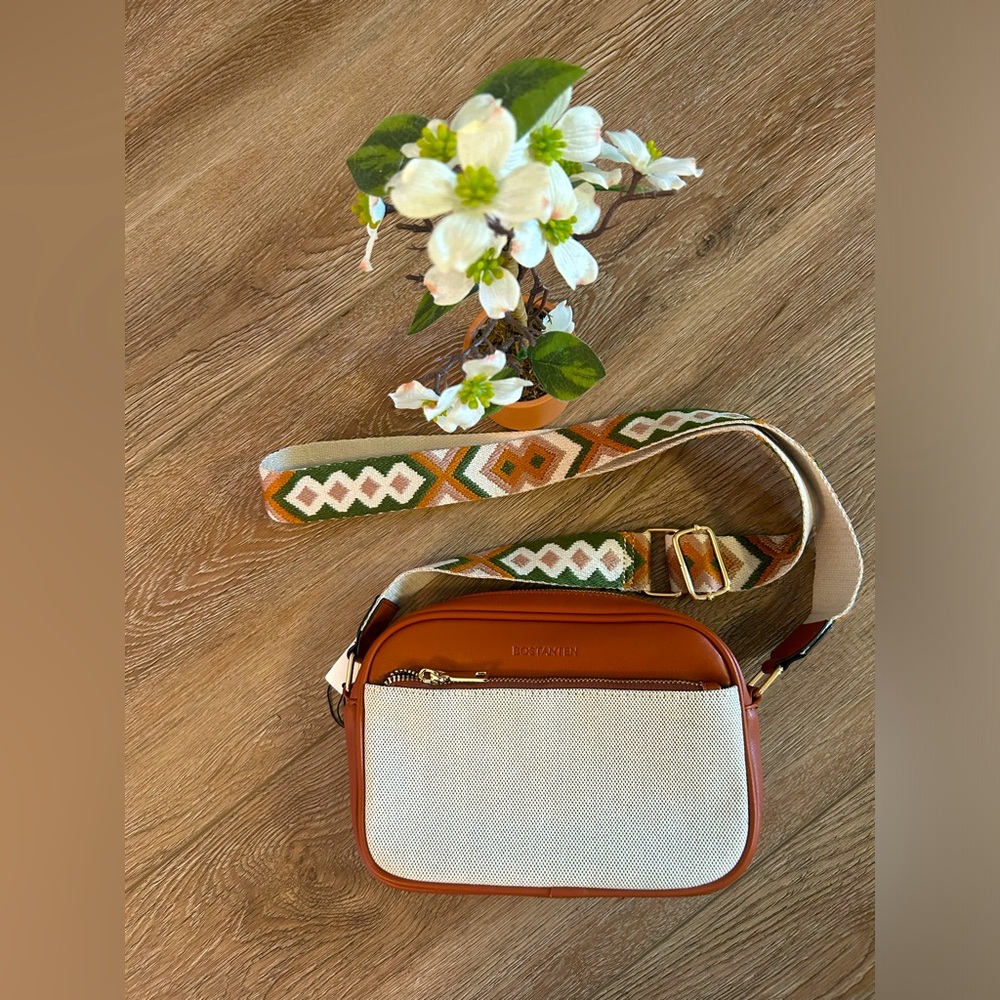 Crossbody Bag For Women/Camel and Beige (New)